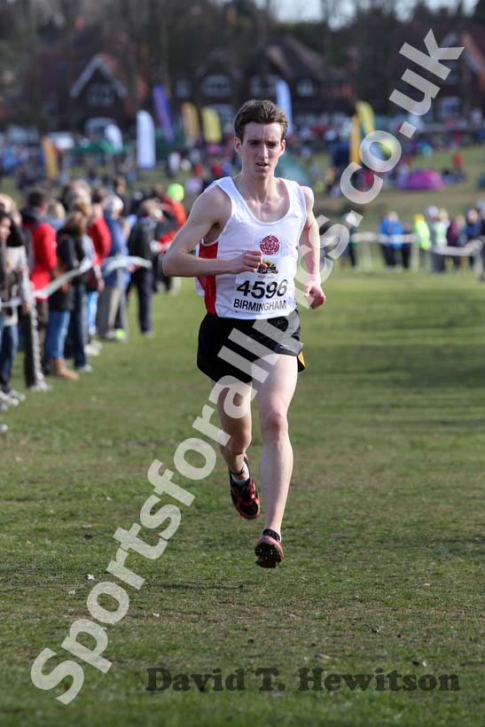 Keith Gerrard (Lancashire) on his way to victory in the Senior Mens race, McCain Inter Counties Cross Country, Cofton Park, Birmingham.